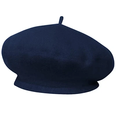 Afbeelding van TRIXES Franse baret fantasiehoed Eén maat, blauw