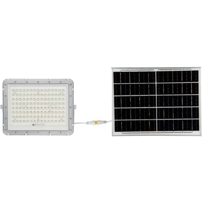 Afbeelding van V TAC VT 180W W Witte Schijnwerper op zonne energie 20W IP65 1800 Lumen 6400K