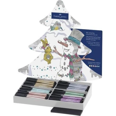 Afbeelding van Faber Castell FC 267112 Tekenset Pitt Artist Pen Kerstdisplay