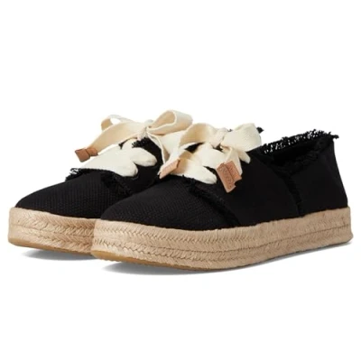 Afbeelding van TOMS Carolina LACE UP Espadrilles, Dames, Maat: 45, Black Textiel