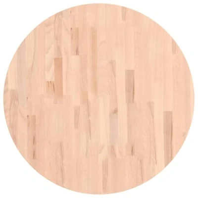 Afbeelding van Tafelblad rond Ø70x1,5 cm massief beukenhout