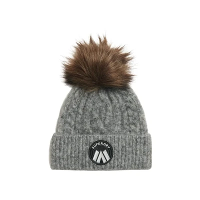 Afbeelding van Superdry Cable LUXE Muts, Dames, Maat: One Size, Scandi grey marl