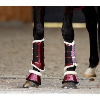 Afbeelding van HB Showtime Beenbeschermers Gold Rush Glitter Bordeaux XL Agradi.be