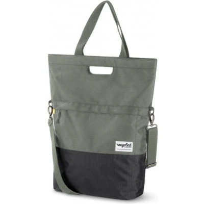 Afbeelding van Gerecyclede shopper fietstas Urban Proof 20 liter groen/grijs