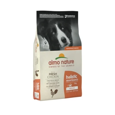 Afbeelding van 12kg Almo Nature Adult Kip &amp; Rijst Medium Hondenvoer