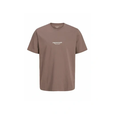 Afbeelding van Jack &amp; Jones Jorvesterbro TEE CREW NECK Tshirt print, Heren, Maat: 2XL, Deep taupe