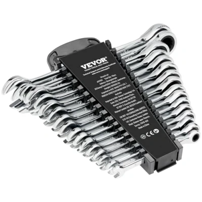 Image de VEVOR Jeu de Clés Mixtes 16 Pièces Métriques 8 24 mm avec Support Rangement