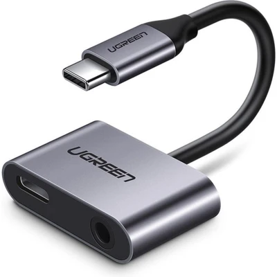 Afbeelding van Ugreen® USB C naar + Audio Jack Adapter Stijlvol Laden en luisteren hoge kwaliteit