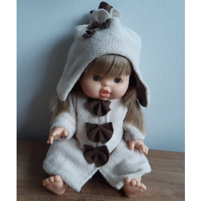 Afbeelding van Bigjigs poppenkleren Fleece jas &amp; muts voor poppen van 35cm