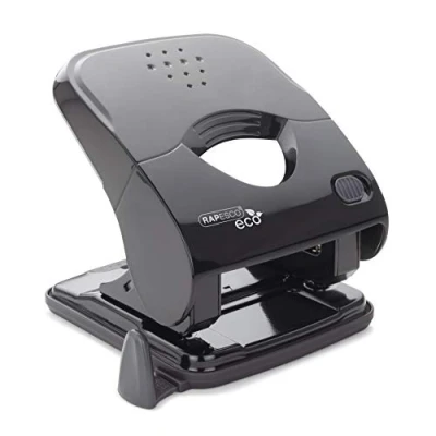 Afbeelding van Rapesco 1523 Eco X5 30ps perforator, 2 gaten met minder inspanning, capaciteit van 30 vellen, zwart