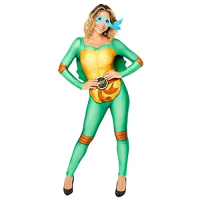 Afbeelding van AMSCAN Ninja Turtle Vermomming met 4 damesmaskers M