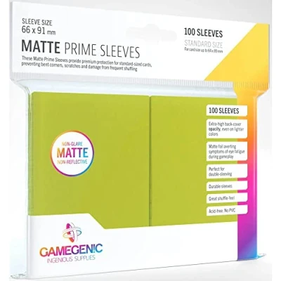 Image de Gamegenic GGS11034ML Matte Prime Sleeves (100 Pack), Lime