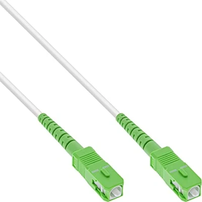 Afbeelding van Premium SC/APC FTTH Simplex Optical Fiber Patch kabel Single Mode OS2 wit / LSZH 0,50 meter