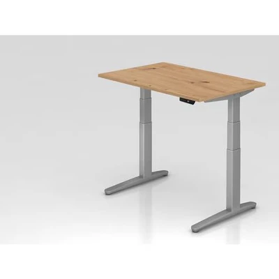 Afbeelding van XBHM 12 SS Bureau 120x80 Knoestige Eiken Tafelhoogte I Elektrisch in hoogte verstelbaar