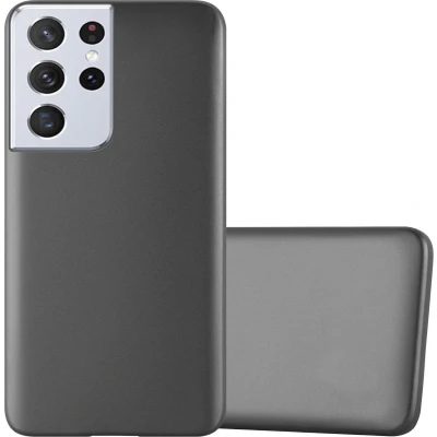 Afbeelding van Cadorabo Hoesje geschikt voor Samsung Galaxy S22 ULTRA in METALLIC GRIJS Beschermhoes gemaakt van flexibel TPU silicone Case Cover