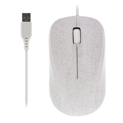 Afbeelding van T&#039;nB ECO Muis bioplastic 3 knoppen met bekabeling USB A beige verpakking zonder plastic