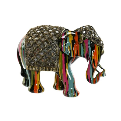 Afbeelding van Decoratieve figuren Home ESPRIT Multicolour Hars Olifant 31 x 14 22 cm