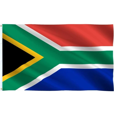 Afbeelding van Senvi Printwear Flag South Africa Open vlag Gemaakt Van 100% Polyester UV &amp; Weerbestendig Met Versterkte Mastrand Messing Ogen 90x150 CM Fair Working Conditions