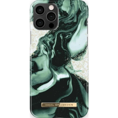 Afbeelding van Ideal of Sweden Fashion Case iPhone 12/12 Pro Golden Olive Marble
