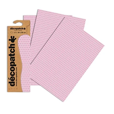 Image de 3 feuilles Décopatch Japon rose 659