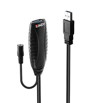 Image de Lindy Active Extension Cable Rallonge de câble USB (M) pour (F) 3.0 15 m actif