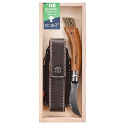 Afbeelding van Opinel Paddenstoelen mes No. 08 Eikenhout incl. kistje en etui