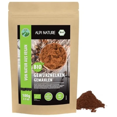 Image de Alpi Nature Clou de Girofle en Poudre bio 100g, Clous Moulus, Épice Cuisine