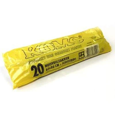 Afbeelding van Vuilniszak Komo 60 liter rol à 20 stuks zwart