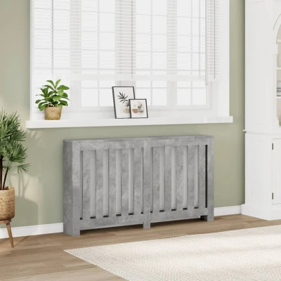 Afbeelding van Radiatorombouw 149x20x82 cm bewerkt hout betongrijs