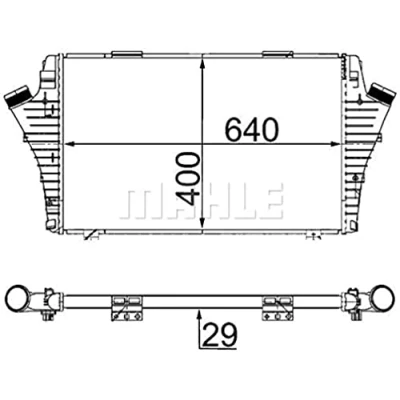 Afbeelding van MAHLE ORIGINAL CI 24 000S Intercooler OPEL: Signum CC