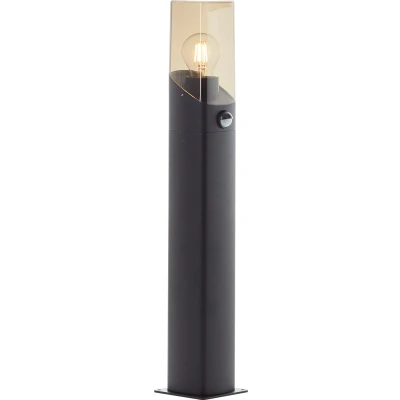 Afbeelding van BRILLIANT buitenvloerlamp bewegingsmelder, 60 cm, E27, gegoten aluminium, zwart