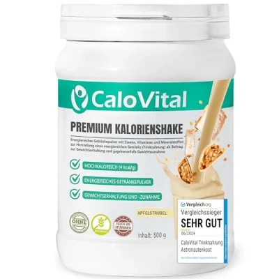 Afbeelding van CaloVital Aliment à boire, hypercalorique, pour la prise de poids, glucides et protéines sous forme shake calorique, hautement dosé avec nombreuses vitamines, qualité supérieure, fabriqué en