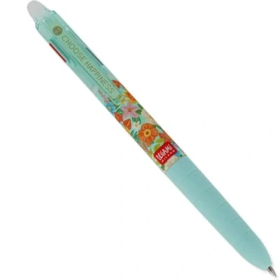 Image de Legami Stylo Gel Effaçable 3 Couleurs, Rechargeable, Grip Ergonomique, Pointe ⌀ 0,5 mm, Thème Fleurs