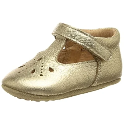 Afbeelding van Bisgaard Bloom HOME SHOE Babyschoenen voor kinderen, Maat: 22, Gold Leer