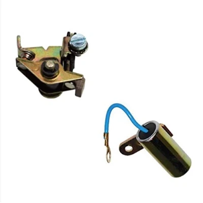 Afbeelding van Condensator + schakelaar sterontsteking MOBYLET PGT 101 102 103 104 105 BB platte schroeven fietsen