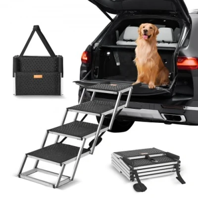 Image de VEVOR Escalier pour chien rampe voiture pliable 5 marches aluminium charge 68 kg