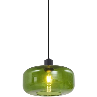 Afbeelding van QAZQA bizle Retro Hanglamp 1 lichts Ø 28 cm Zwart Woonkamer Slaapkamer Keuken