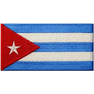 Afbeelding van Cubaanse vlag van Cuba geborduurd nationaal embleem om te strijken of op naaien patch