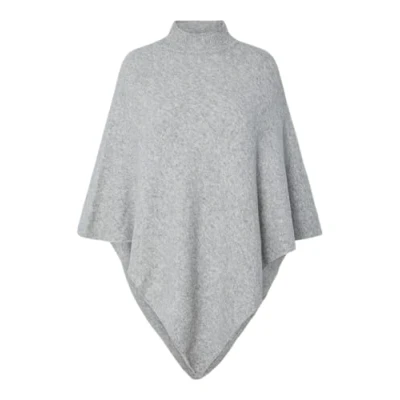 Afbeelding van Pieces Pcfortuna High Neck Poncho GRAU One Size