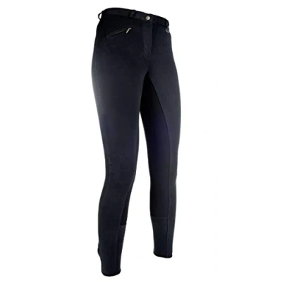Afbeelding van HKM Rijbroek Basic Belmtex Grip 3/4 Zitvlak Zwart/Zwart 40