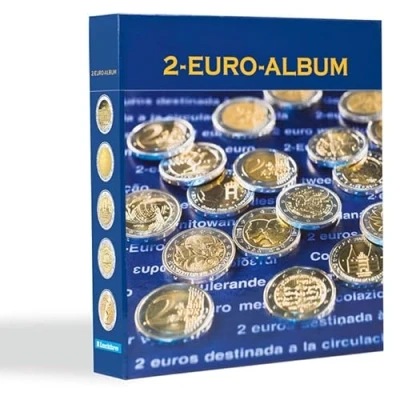 Afbeelding van Leuchtturm Leuchtturm, Numis, Album (4 rings) voor 2 Euromunten zonder inhoud Designprint afm: 215x230x45 mm. per st.