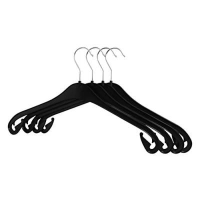 Afbeelding van RSR Hangers 50 stuks NA kunststof kleerhangers 47 cm 360 draaibare haak zwart