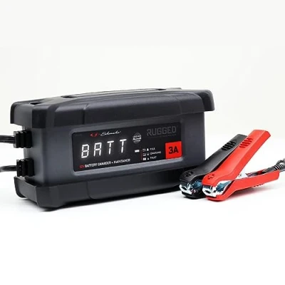 Afbeelding van Schumacher Rugged SPX 458 Oplader intelligente automatische oplaadhouder, 12 V, 3 A, voor motorfiets, auto, boot, jetski, quad, grasmaaier, mini tractor, IP54 (stof en luchtvochtigheid)
