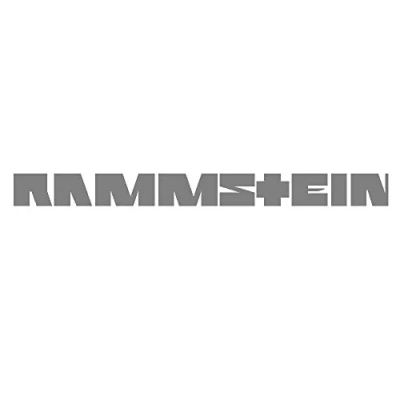 Afbeelding van Rammstein sticker, 100 mm, zilver, officiële band merchandise sticker (vrijstaande letters)