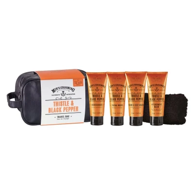 Afbeelding van Scottish Fine Soaps Men&#039;s Grooming Thistle &amp; Black Pepper Travel Bag Pakket
