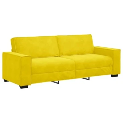 Afbeelding van vidaXL Driezitsbank 180 cm fluweel geel