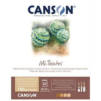 Image de CANSON Papier beaux arts Mi Teintes, en bloc, 320 x 410 mm