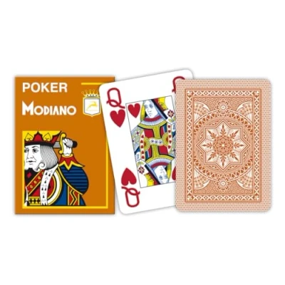 Afbeelding van Modiano poker speelkaarten bruin 4 index