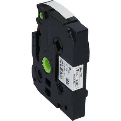 Afbeelding van Huismerk Brother TZe 121 Tape Zwart op transparant (9 mm)