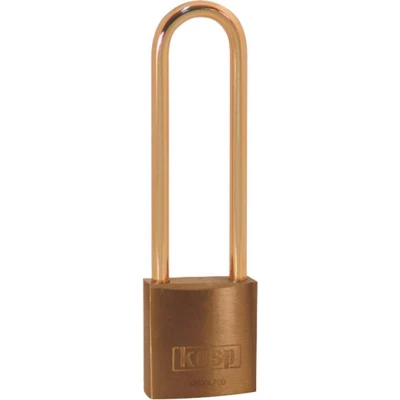 Afbeelding van Kasp K12030L70BD Hangslot 30 mm Goud geel Sleutelslot